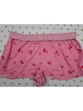 Victorias Secret PINK CHERRIES Medium Sleep Shorts Boxers Pajama Bottoms